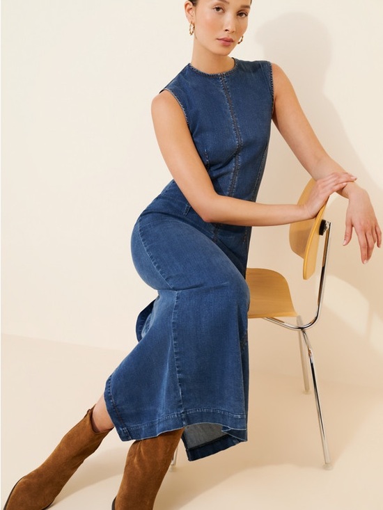 Reformation Dresses & Skirts - Reformation Jeans Kendi Denim Midi Dress 2